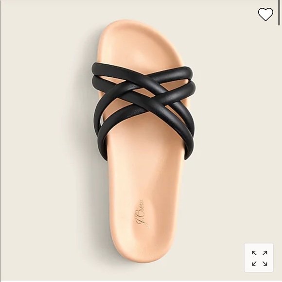 J CREW NIB Leather Padded Strap Sandals - Picture 4 of 6